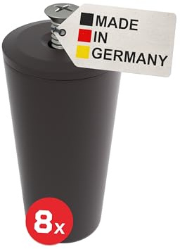 BAUHELD® Roller Shutter Stopper 40 mm [Pack of 8] Outdoor Roller Shutter Stop Made of Plastic [Made in Germany] - Roller Shutter Stop with Screws - Suitable for Roller Shutter Armoured Slats - Brown