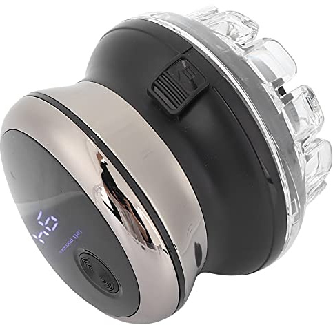 Rasoir Électrique pour Tête Chauve, Tondeuse Rechargeable Étanche, Rasoir Rotatif pour Hommes
