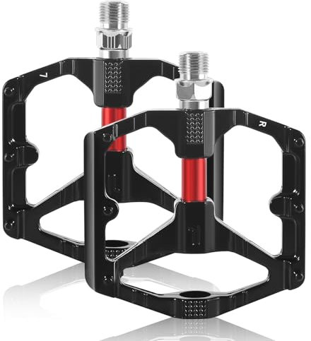 YGKYMVW Fahrradpedale, Fahrrad Pedale rutschfeste 9/16 Zoll Fahrradpedale MTB Pedale Fahrrad Aluminiumlegierung, Doppeltes DU Lager Fahrradplattformpedale für Mountainbike Rennrad BMX