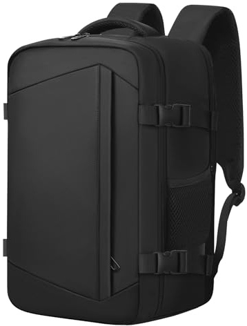 KIRFEIHT Cabin Bags 40x20x25 for Ryanair Carry-Ons Travel Bag - Hand Luggage Backpack Underseat Cabin Bag Small Size 20L - Daypack School Office Bag (Black)