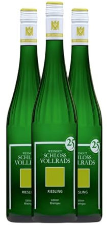 Schloss Vollrads Edition Riesling Halbtrocken Halbsüß Rheingau 75 cl Weißwein (Karton mit 3 Flaschen von 75 cl)