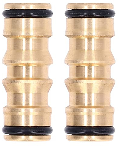 Conector de tubería de latón macho a macho, conexión rápida, juego de accesorios para manguera de 1/2 pulgada, 2 piezas, para lavado de automóviles y conexión de tuberías de agua