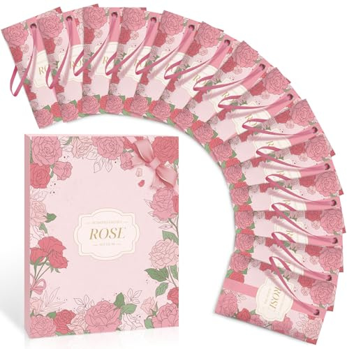 Scent-Hi Scented Sachets, Wardrobe Fresheners, 14 Pack - Rose Fragrance Drawer for Clothes, Closet, Cupboard, Car
