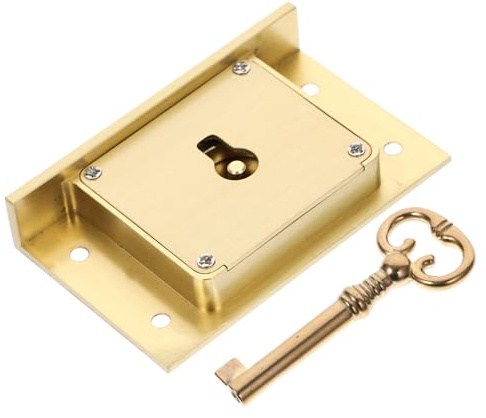 AUTSUPPL Cerradura de Cajón de Seguridad de Retro Cerradura para Archivos y Muebles Instalación para Oficina y Hogar Protección Adicional para y Objetos Valiosos
