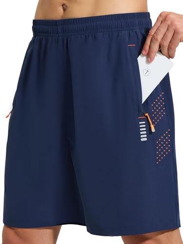 Cimic Herrshorts med ficka, andningsbara snabbtorkande löparkläder för män, gym, fitness, tennis