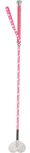 WALDHAUSEN Herzchen Cravache pour enfant avec tapette en forme de cœur Azalée 65 cm
