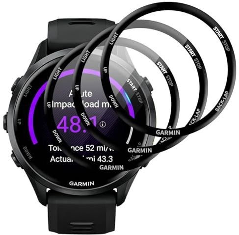 Pnakqil 3 st skärmskydd för Garmin Forerunner 970, PMMA skyddsfilm (inget glas) 3D fullt skydd, ultratunt bubbelfritt repfritt HD-skydd för Forerunner 970