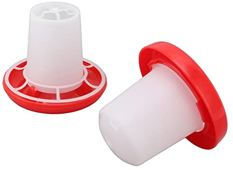 Rengue Kit de Comedero y Bebedero para Pollos, de Riego Automático para Alimentación de Aves de Corral de Plástico Grueso con Manga Giratoria, Base de Rejilla Superior Hueca Desmontable para Uso en