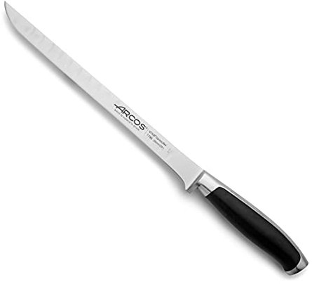 Arcos 178600 Serie Kyoto - Schneidmesser Schinkenmesser -KlingeausNitrumgeschmiedetemEdelstahl250mm-HandGriffPolyoxymethilen(POM)FarbeSchwarz, Schwarz