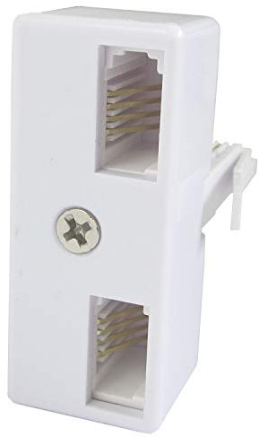 2 Way/Port BT Telephone Socket Double Adapter/Splitter – Twin/Dual Female 431A Phone Master Pin - Loops
