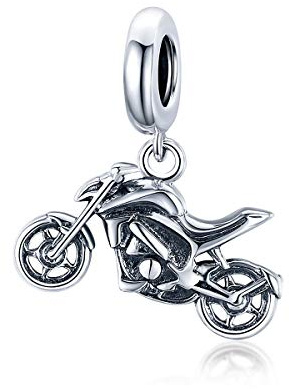 925er-Sterlingsilber, Motorrad-Schmuckanhänger für originale 3-mm-Armbänder, Zubehör, DIY-Charm-Herstellung, Sterling-Silber
