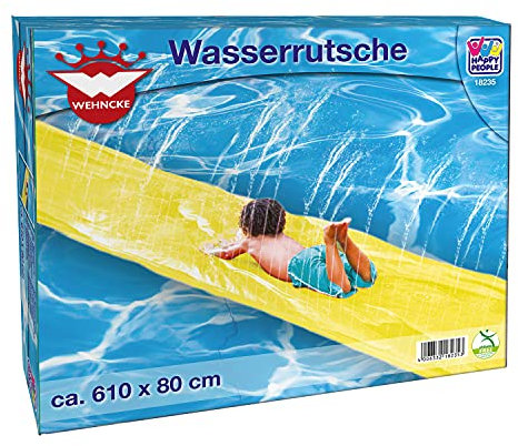 NET TOYS Coole Wasserrutsche für den Garten - Gelb 610 x 80 cm - Originelles Kinder-Wasserspielzeug Wasserbahn - Perfekt geeignet für Kinderfest & Kindergeburtstag