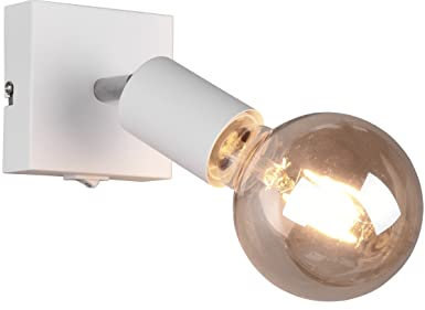 Reality Leuchten Wandspot Vannes R80181731, Metall Weiß matt, exklusiv 1x E27
