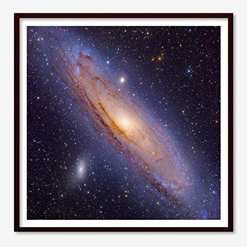Astrography Affiches imprimées The Majestic Andromeda Galaxy - Decoration Murale de l'Espace pour Chambre, Bureau, Salon - Parfait Cadeau sur le Thème NASA, Astronomie (classic, 50 x 50 cm)