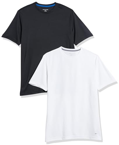 Amazon Essentials Men's Active Performance Tech Running Gym T-Shirt (Available in Big & Tall), Pack of 2