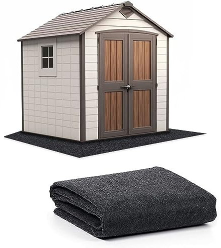 8.2 x 8.2 FT Outdoor Storage Shed Mat, Waterproof Storage Shed Flooring Mat, Anti-Slip Patio Furniture Floor Scratch Prevention Mat, Dustproof Outdoor Carport Mat (8.2 x 8.2 FT)…