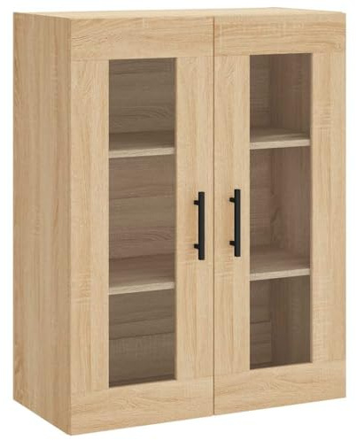 vidaXL Armoire Murale, Placard Suspendu avec Rangement, Meuble Flottant de Salon Bureau Chambre, Moderne, Chêne Sonoma Bois d'Ingénierie