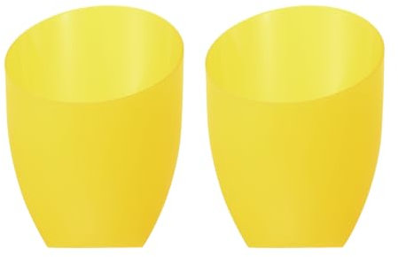 PATIKIL 5.3 Hohe 4.3 Durchmesser 1.7 Installateur Plastik Lampenschirm 2 Pack Plastik Lampenschirm Ersatz Birne Leuchtmittel Abdeckung für LED Stehlampe Tischlampe Gelb