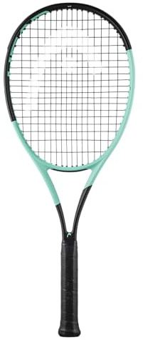 HEAD Boom MP Tennis Racquet - Strung Mid Tension with Velocity 16 Gauge -4 1/4