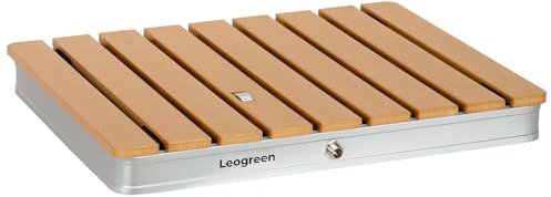 Leogreen Douche de Jardin, Douche Exterieur Piscine, Douche de Camping Portable Jusqu'à 4M de Hauteur de Jet Réglable, Douche de Sauna Résistante Aux Intempéries, Résistant UV,Rectangulaire