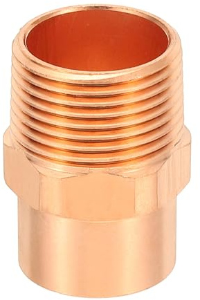 PATIKIL 3/4 Male Adapter Fitting with C x M Connections, Copper Pipe Fittings with Sweat Solder x FNPT Connection Threaded Tubing Connector for Residential, Commercial