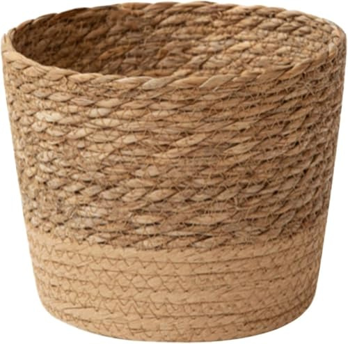 Generisch Macetero Trenzado, Maceta de 40 cm de diámetro, Cesta para Plantas, Cesta de Mimbre de Mimbre de ratán, Cesta de Almacenamiento Hecha a Mano