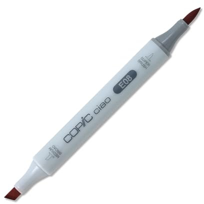 Copic Markers E08 Ciao with Replaceable Nib, Brown