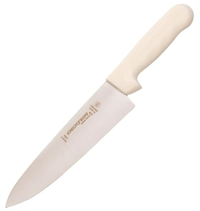 Dexter-Russell 8 Chef's Knife – S145-10PCP | SANI-SAFE Series | High-Carbon Stainless Steel Blade, NSF Certified, Slip-Resistant White Handle, Made in USA