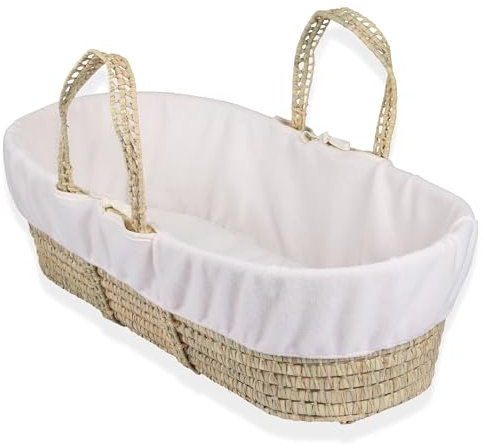 Clair de Lune Fleece-Einlage für Weidenkorb Moses, cremefarben