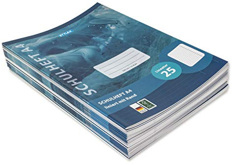 Stylex 29825-P25 – 25 x skolhäfte, linjär 25, 16 blad, DIN A4, 80 g/m²