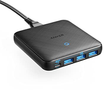 Anker USB C Charger, 65W 4 Port PIQ 3.0&GaN Fast Charger Adapter - Fast Charging, Multi USB Charging Station for USB C Laptops, iPad Pro, iPhone, Galaxy, and More