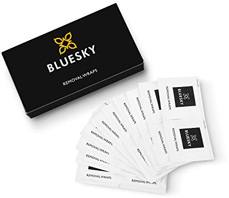 Bluesky Acetone Gel Polish Remover Wraps Pre Soaked, Soak Off Nail Varnish Removal Pads - 20 Pack