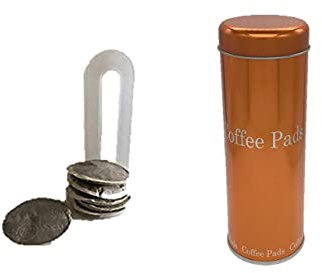 James Premium Aufbewahrung kaffeepads - Kaffeepaddose hält die Pads länger frisch - Pad Dose für Senseo Pads - Vorratsdose für Kaffeepads - Plus Padheber