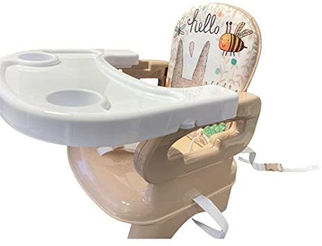 LADIDA Baby Booster Seat and High Chair, Easy to Fold and Transport, Adorable Bunny Design 152