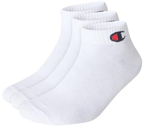Champion Socks Basics 3pk Quarter Socks, Calcetines Unisex adulto, Blanco, 43-46