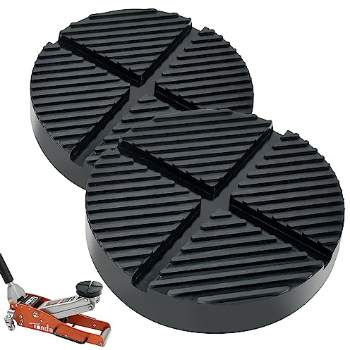 TONDA Floor Jack Rubber Pad, Universal Jack Puck Adapter, Pinch Weld Side Frame Rail Protector, 2 Pack