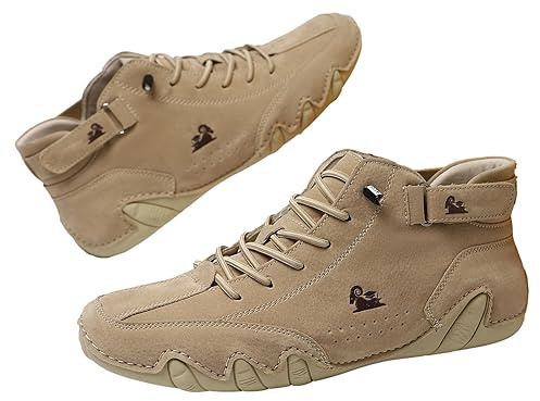 Chaussures Beck antidérapantes et respirantes pour hommes - Bottes hautes italiennes faites à la main avec fermeture Velcro - Baskets de loisirs pour hommes et femmes - Pour chaussures pieds nus