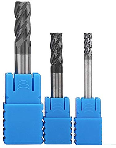 Lanko 3 piezas 4 6 8 mm de carburo de tungsteno de 4 ranuras, 4 ranuras, juego de fresas de fresado, juego de herramientas CNC, fresadora de metal duro CNC, fresadora en espiral