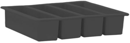 tulkdexi Moule à beurre résistant à la température - Facile à nettoyer - Plateau en silicone avec couvercle pour brownies maison - Herbes et ail - Anti-adhésif - Taille standard - Gris