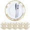 Platzsets Gold PVC 6er Set Tischset Rund Waschbare Platzdeckchen Gläser Untersetzer rutschfest Verbrühungssicher Wasserfest Ausgehöhlte Ladesets für Küche Hochzeit Cafe Restauran 38cm,10902