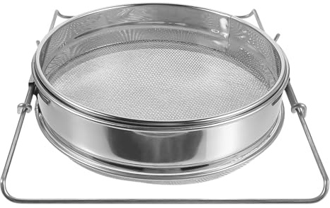 NOLITOY Filtro Colador de Miel de Acero Inoxidable Doble Resistente y Óxido para Apicultores y Filtrado de Jugos de Frutas Herramienta Multifuncional de Colmena