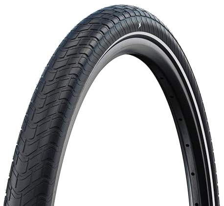 Schwalbe Motion Big Apple Fahrradreifen – Umweltfreundlicher Reifen mit großem Volumen - mit ADDIX Green Compound – RaceGuard Pannenschutz – Für Alltag, City- & E-Bikes – 12 bis 28 Zoll