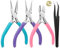 5 PCS Jewellery Pliers Set Jewellery Making Tools Mini Pliers Chain Nose Pliers Round Nose Pliers Diagonal Pliers for DIY Handmade Craft Supplies and Jewelry Repair