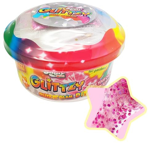 Slimy Glittzy DIY 120g - Original Slime Spielmasse für Kinder, der glitzerndste Schleim Aller Zeiten zum Selbermischen, elastische Spielknete (Spielzeug ab 3 Jahre)
