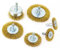 Garden Mile 6pc Wire Wheel and Cup Brush Set - Rotary Power Drill Rust Paint Remover Wire Brush Brass Plated Wire Drill Brush Easy Access Decking Brush Use for Car, Garage, Office and Kitchen