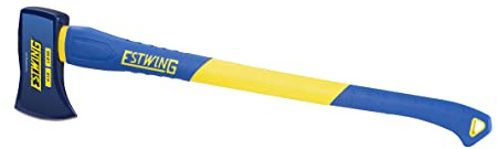 Estwing Axe, 4 lb Forged Head with 36-Inch Fiberglass Handle, Hardened up to 50-55 HRC, Suitable for Cutting, Chopping, Splitting, and Shaping Wood, Model #62441