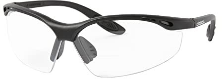 Gebol Schutzbrille Reader Klar | mit Lesehilfe 1,5 Dioptrie | sportliches Design | gummierte Nasen- u. Bügelpolster | für Damen und Herren | Größe universal | schwarz | 1 Stück