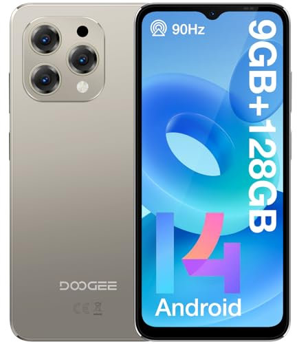 DOOGEE Smartphone N55, Android 14 9GB+128GB/1TB Smartphone Offerta, 6.56 HD+90Hz, 13MP Fotocamera, Telefono Cellulare in Offerta 5150mAh Batterie, 4G Dual SIM 2.4G/5G WiFi OTG -Telefono Economico
