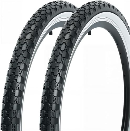ZUKKA Confezione da 26 pneumatici da bicicletta da 26 pollici, 26 x 2,125, pieghevole, da spiaggia, cruiser, da parete, colore bianco, per spiaggia, cruiser, bicicletta, bicicletta