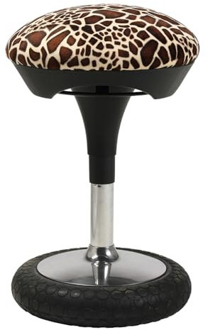 TOPSTAR Sitness 20 Animal Collection, ergonomischer Sitzhocker, drehbarer Arbeitshocker, Bürohocker mit Schwingeffekt, Giraffe